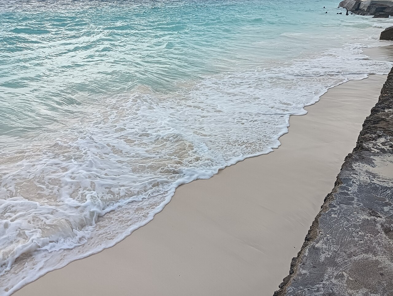 White sand and waves at Nungwi Beach, Zanzibar