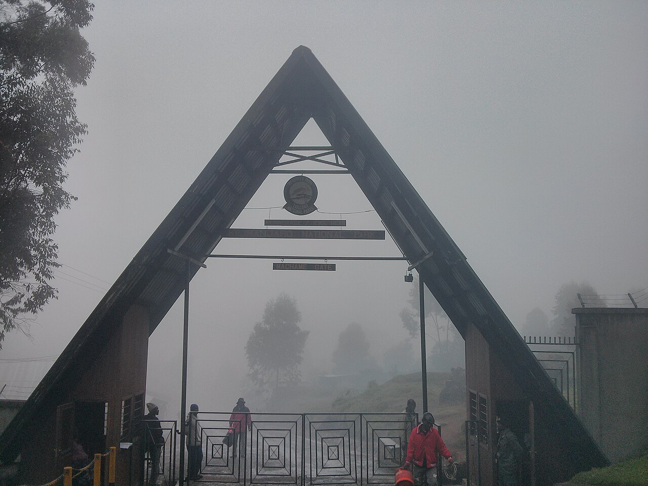Machame Gate at the entrance to Kilimanjaro National Park