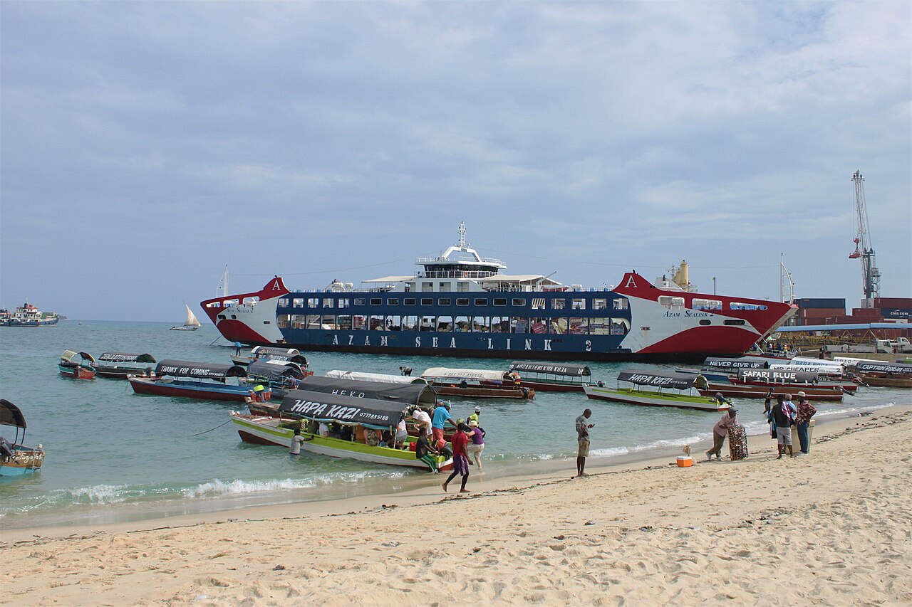 Ferry terminal waterfront in Zanzibar City