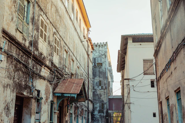 Historic street in Stone Town, Zanzibar